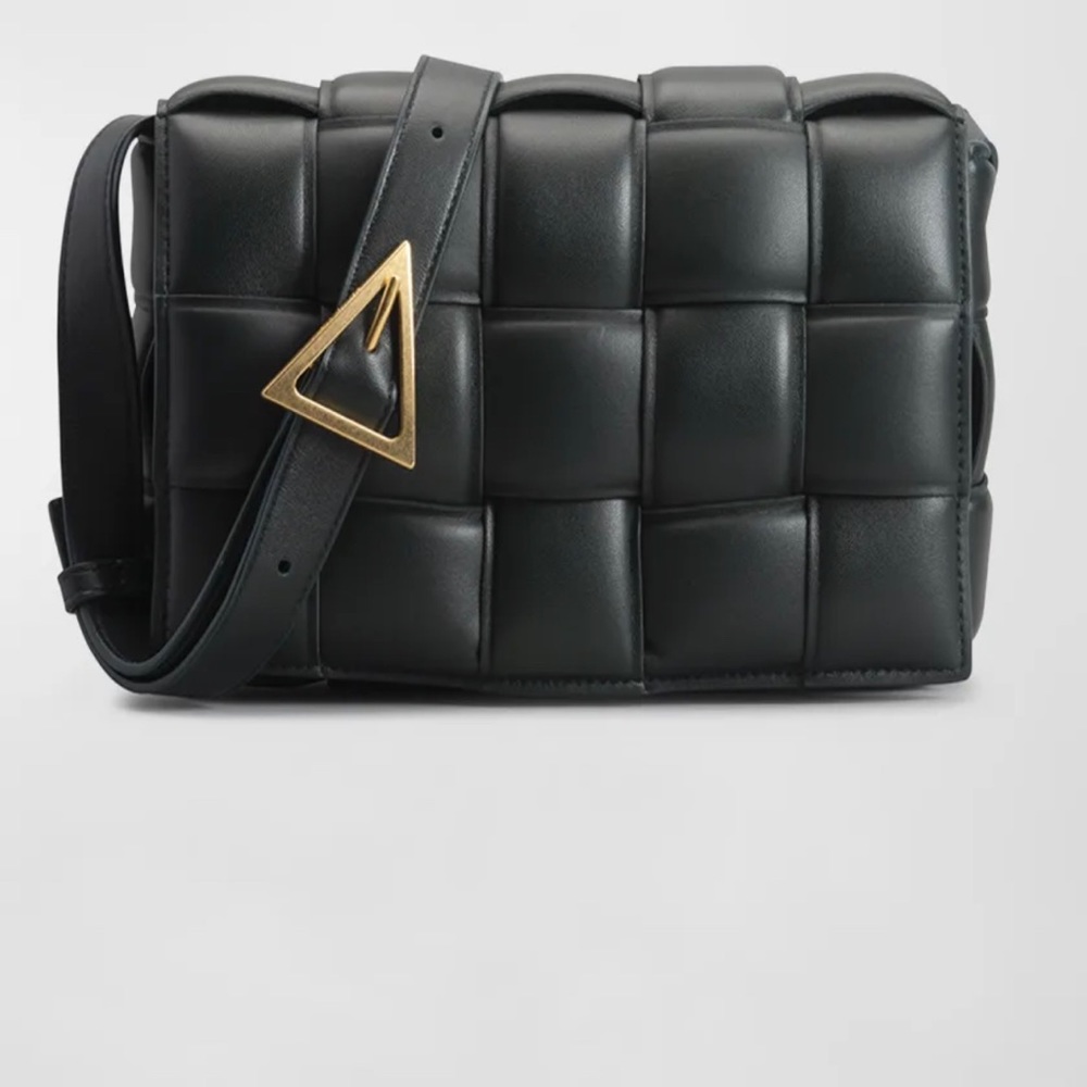 Bottega Veneta cassette bag, black with gold hardware